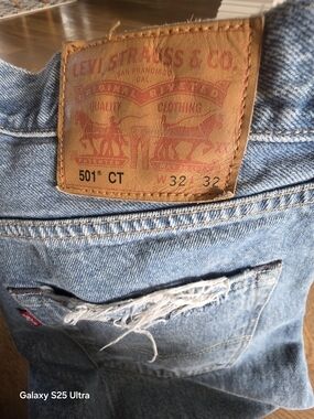 Levi's 501 CT Men's Light Blue Denim Jeans - W32 L32